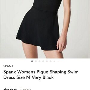 SPANX Black Pique Shaping Swim Dress
